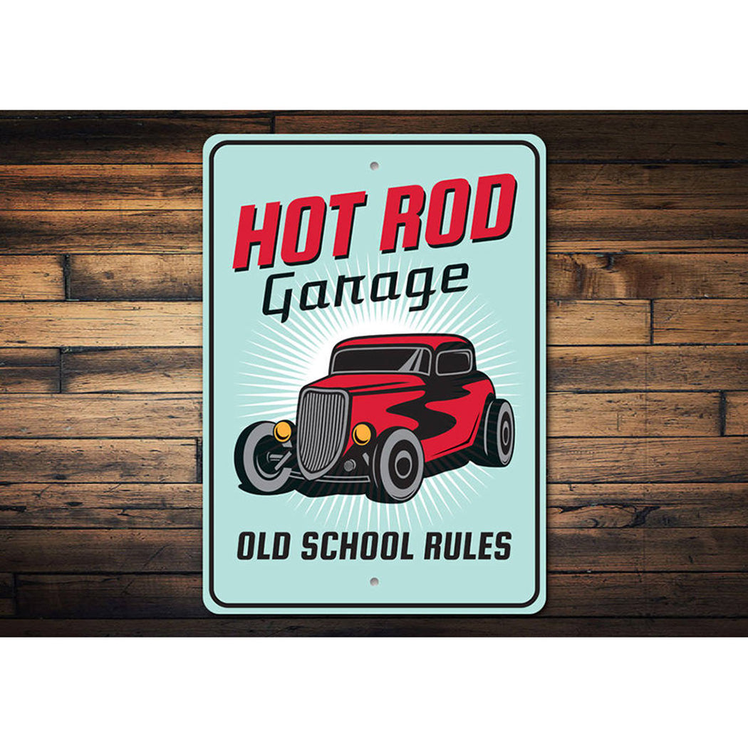 hot-rod-garage-old-school-rules-aluminum-sign