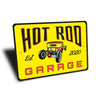 Personalized Hot Rod Garage Year Established - Aluminum Sign