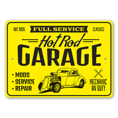 Full Service Hot Rod Garage - Aluminum Sign