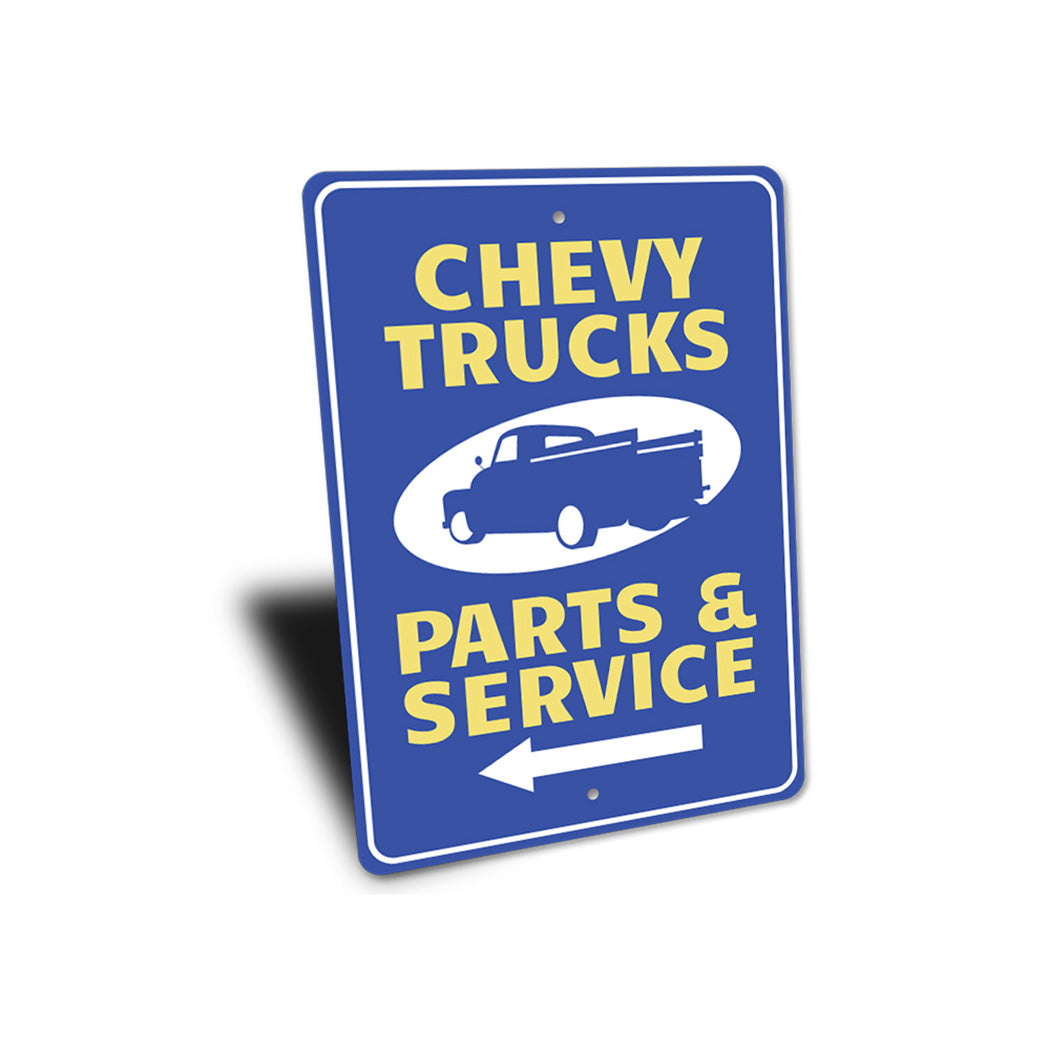 chevy-trucks-parts-service-arrow-aluminum-sign