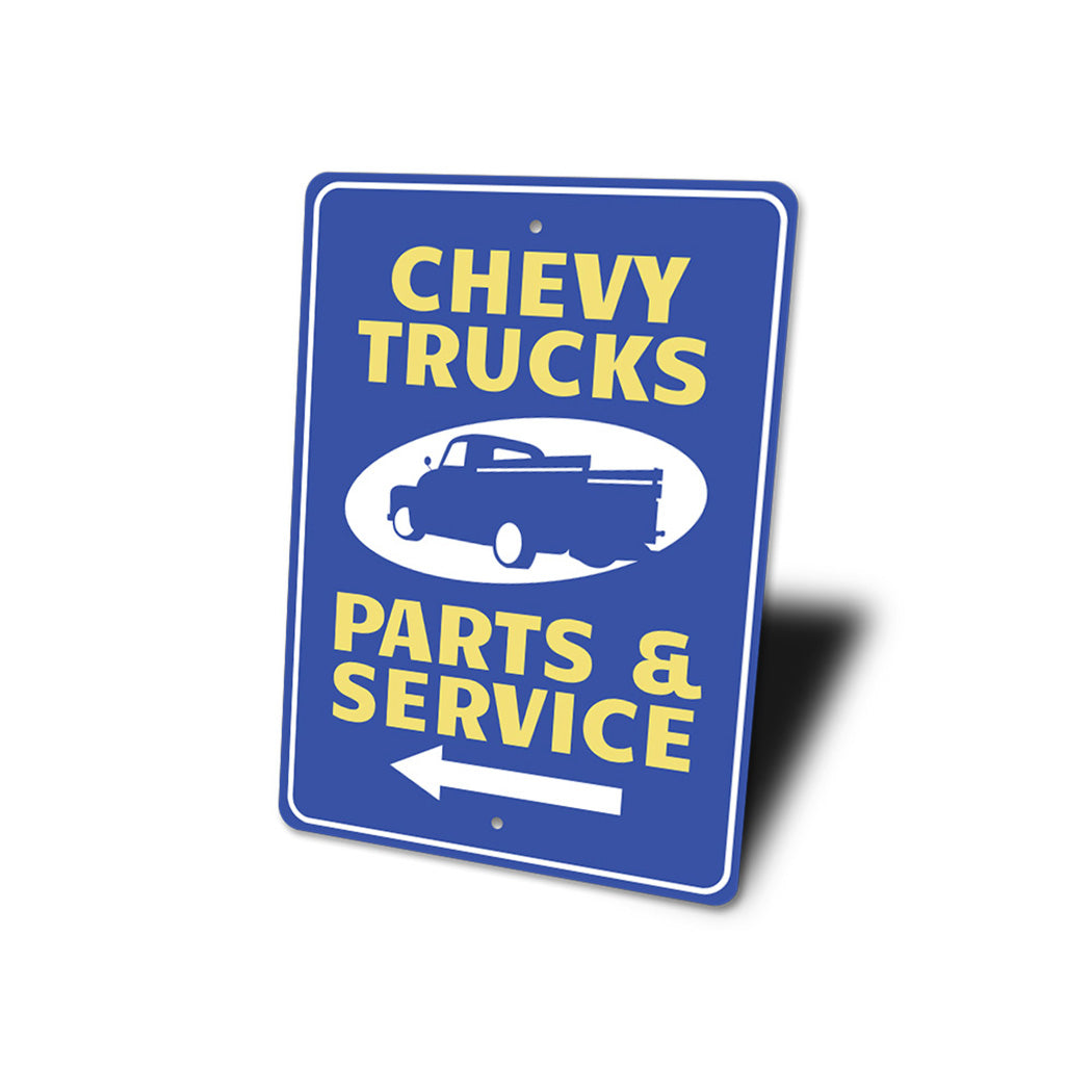 chevy-trucks-parts-service-arrow-aluminum-sign