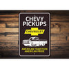 Chevy Pickups American Tradition American Pride - Aluminum Sign