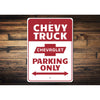 chevy-truck-parking-only-aluminum-sign