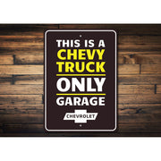 chevy-trucks-only-garage-aluminum-sign