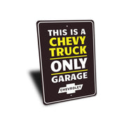 chevy-trucks-only-garage-aluminum-sign