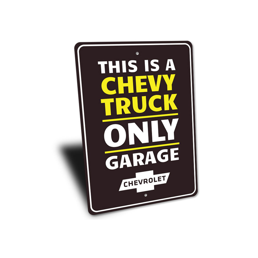 chevy-trucks-only-garage-aluminum-sign