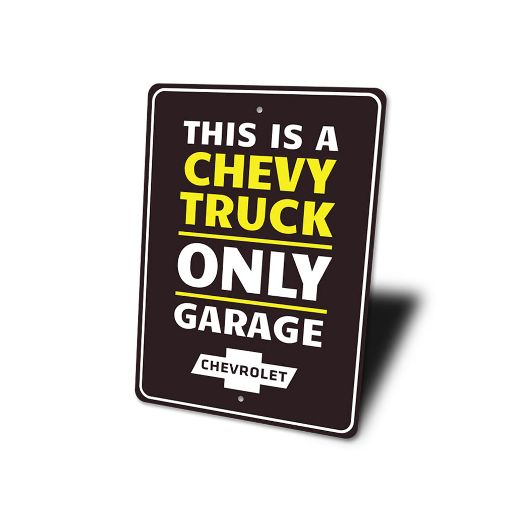 chevy-trucks-only-garage-aluminum-sign