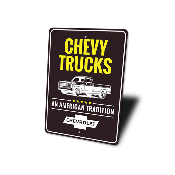 American Tradition Chevy Truck - Aluminum Sign