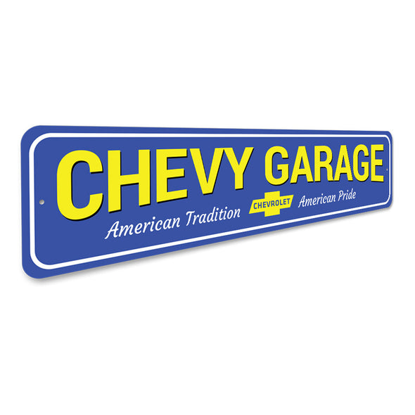 Chevy Garage American Tradition American Pride - Aluminum Street Sign