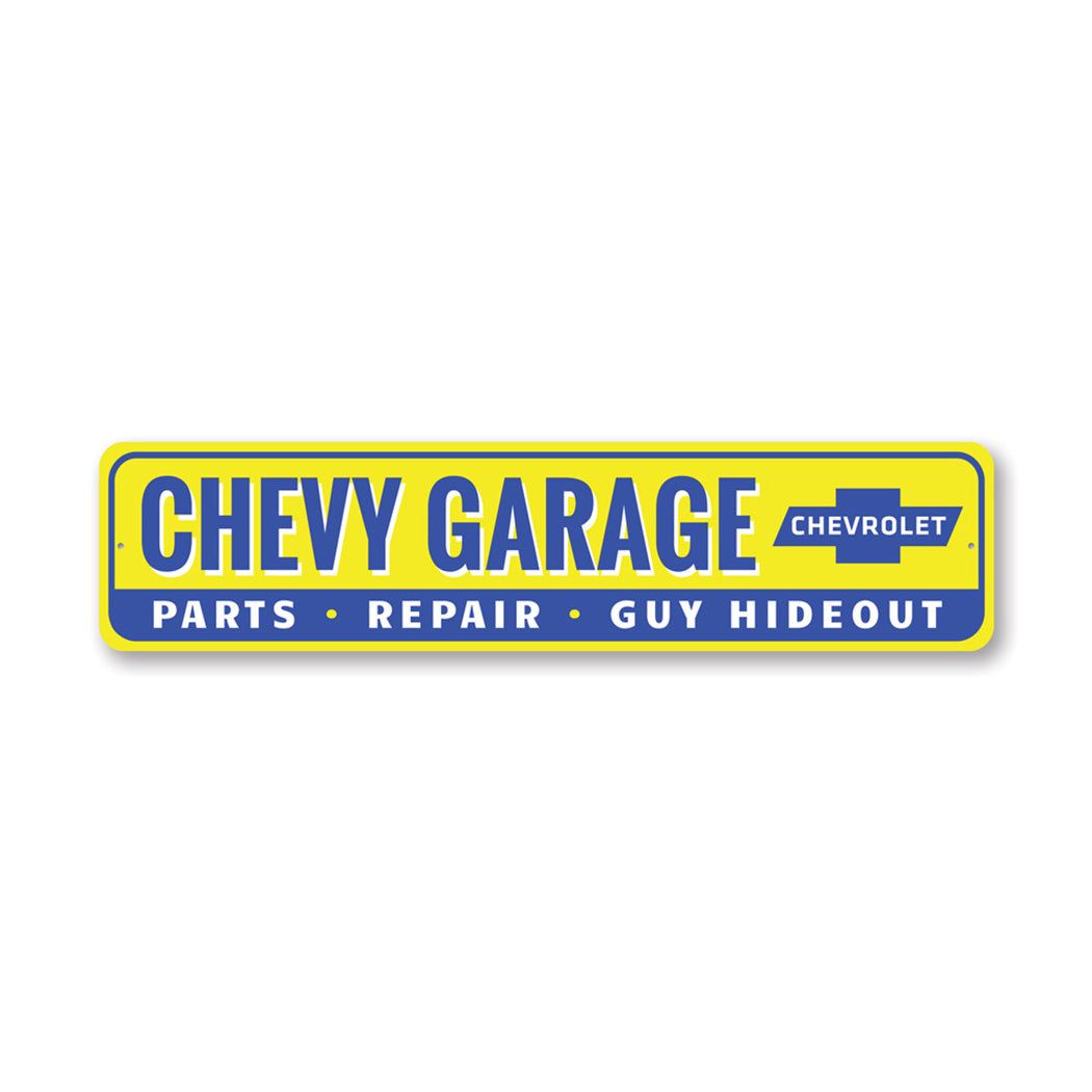 chevy-garage-guy-hideout-aluminum-sign