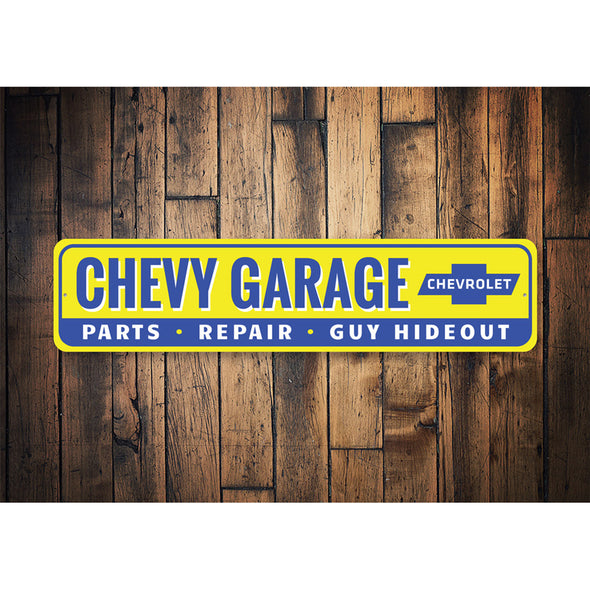 chevy-garage-guy-hideout-aluminum-sign