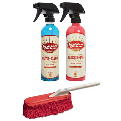 Quick and Clean Detailing Kit with Car Duster, Detail Spray and Glass Cleaner