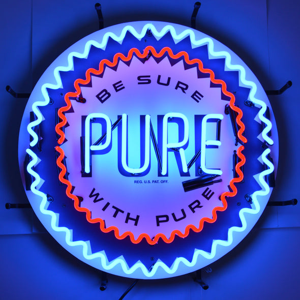 Be Sure With Pure Gasoline Neon Sign