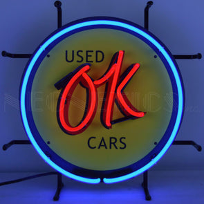 Chevy Vintage OK Used Cars Junior Neon Sign