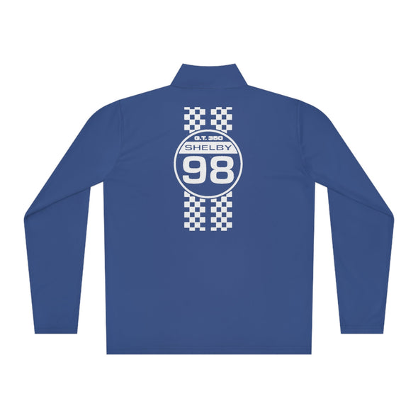 carroll-shelby-personalized-98-checkered-stripes-quarter-zip-pullover-corvette-store-online