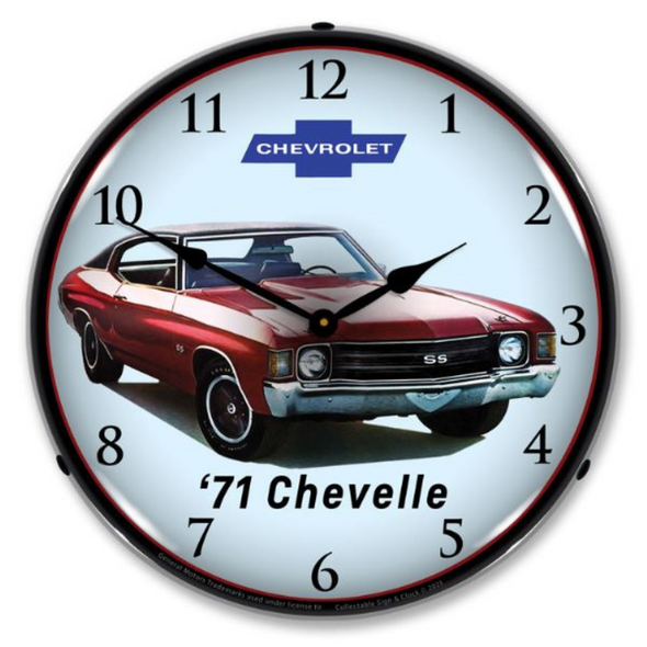 71-chevelle-ss-lighted-clock