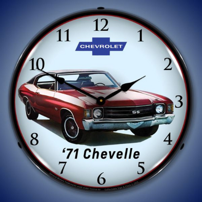 71-chevelle-ss-lighted-clock