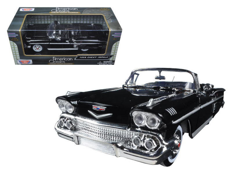 1958-chevrolet-impala-convertible-black-1-24-diecast-model-car-by-motormax