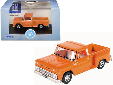 1965-chevrolet-c10-stepside-pickup-truck-orange-1-87-ho-diecast
