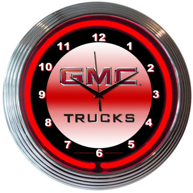 gmc-trucks-neon-wall-clock