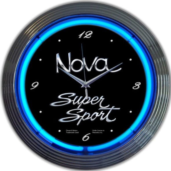 nova-super-sport-neon-wall-clock