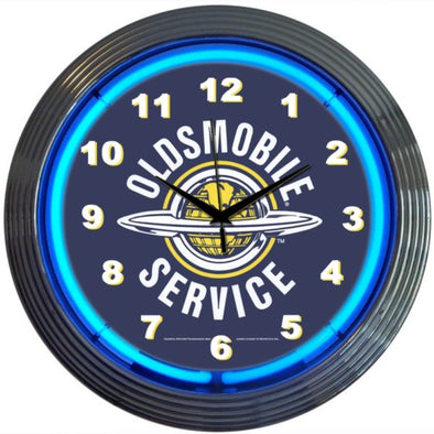 Oldsmobile Service Neon Clock