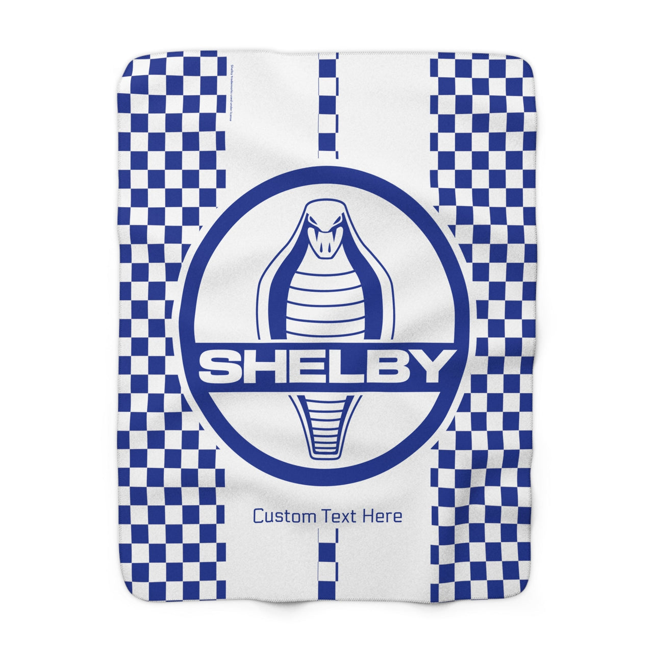 shelby-retro-cobra-checkered-blue-personalized-sherpa-fleece-blanket-corvette-store-online