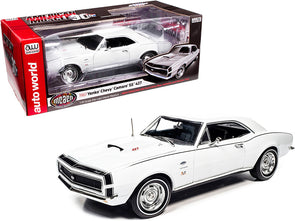 1967 Chevrolet Camaro SS 427 Yenko Hardtop Ermine White with Black Nose Stripe "Muscle Car & Corvette Nationals" (MCACN) "American Muscle 30th Anniversary" (1991-2021) 1/18 Diecast Model Car by Autoworld