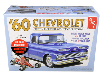 skill-2-model-kit-1960-chevrolet-custom-fleetside-pickup-truck-w-go-kart-1-25-diecast