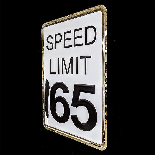 Speed Limit 165 Metal Sign