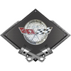 C3 Corvette 25th Anniversary Black Diamond Cross Pistons Steel Sign