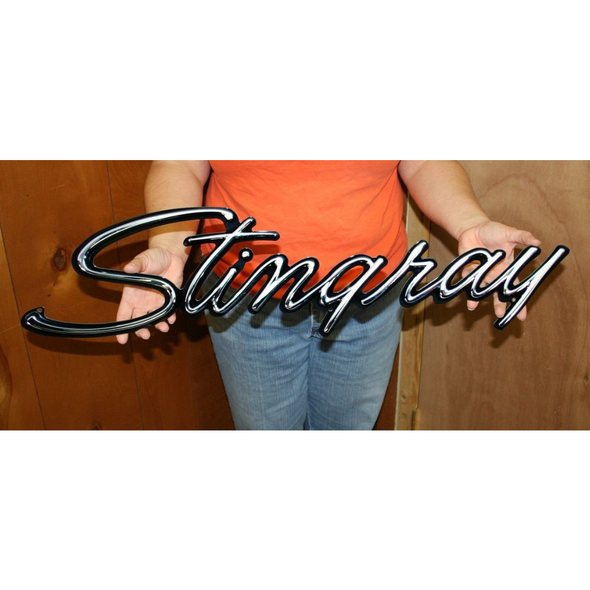 C3 Corvette Stingray Script Emblem Steel Sign