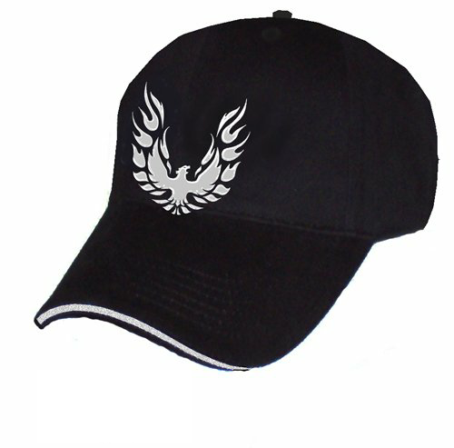 Pontiac Firebird Liquid Metal Logo Black Hat / Cap
