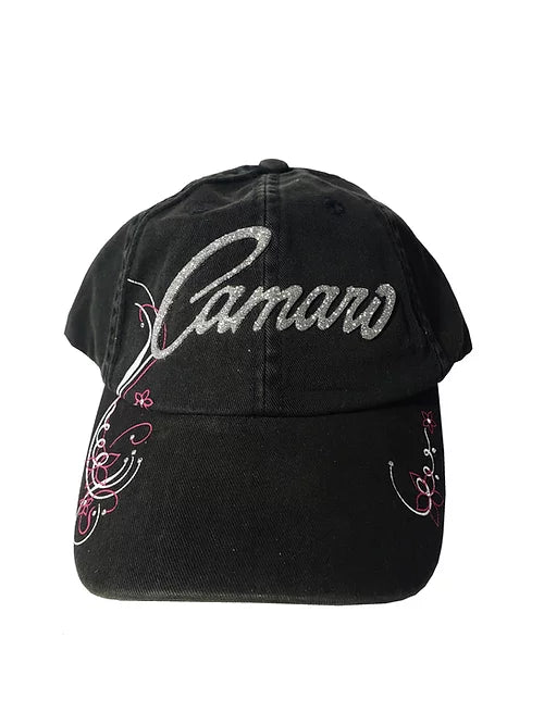 Camaro Glitter Script Ladies Hat / Cap