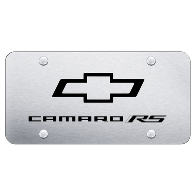 Camaro RS License Plate - Laser Etched on Brushed Stainless Steel