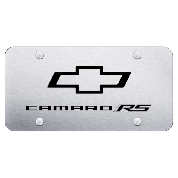 camaro-rs-license-plate-laser-etched-on-brushed-stainless-steel