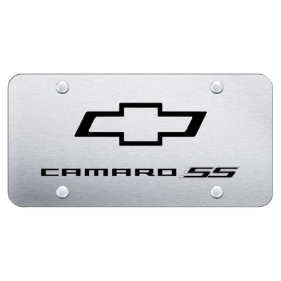 camaro-ss-license-plate-laser-etched-on-brushed-stainless-steel