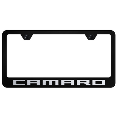 Camaro Script License Plate Frame - Black