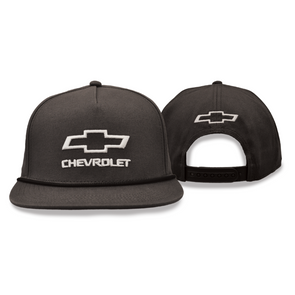 Chevrolet Bowtie Charcoal Cotton Snapback Hat / Cap