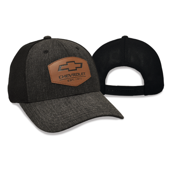 Chevrolet Bowtie Leather Patch Dark Heather Hat / Cap