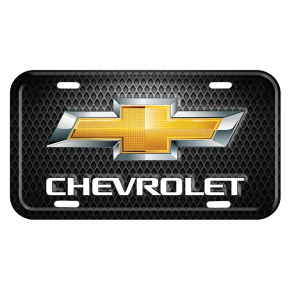 Chevrolet Gold Bowtie Logo License Plate