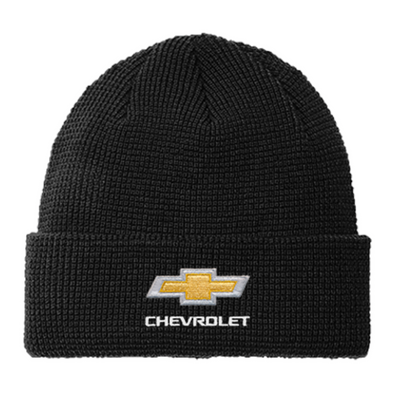 Chevrolet Gold Bowtie Thermal Knit Cuffed Beanie