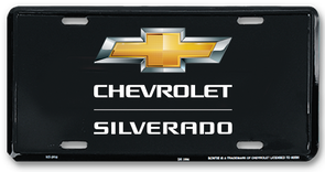 chevrolet-silverado-gold-bowtie-black-license-plate