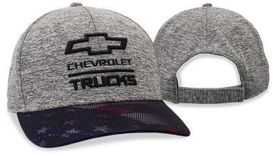 Chevrolet Trucks Bowtie American Flag Bill Hat / Cap