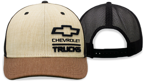 Chevrolet Trucks Melange Twill Black Mesh Hat / Cap