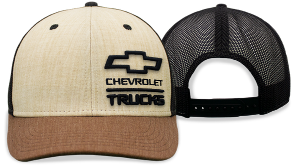 Chevrolet Trucks Melange Twill Black Mesh Hat / Cap