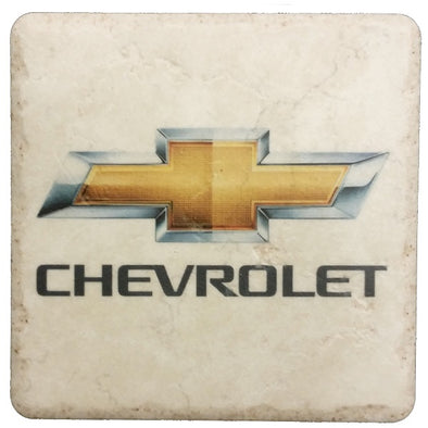 Chevrolet Gold Bowtie Stone Coaster