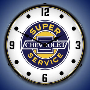 Chevrolet Super Service Lighted Clock