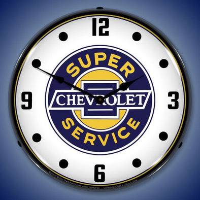 Chevrolet Super Service Lighted Clock