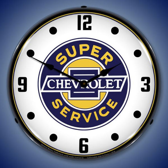 chevrolet-super-service-lighted-clock